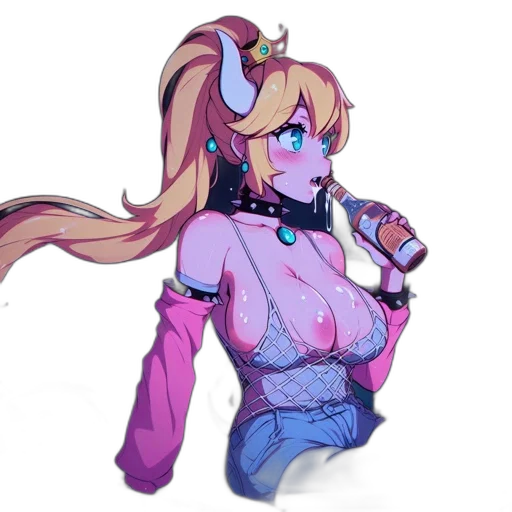 dress, concept art, pixel art, vaporwave transparent PNG cut-out