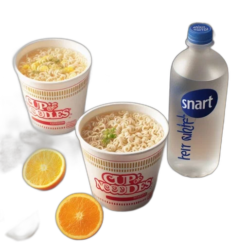 food, 3d render, table, setting transparent PNG cut-out