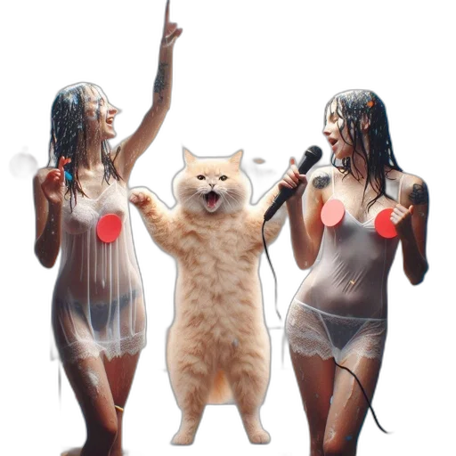 animal, concept art, two, women transparent PNG cut-out