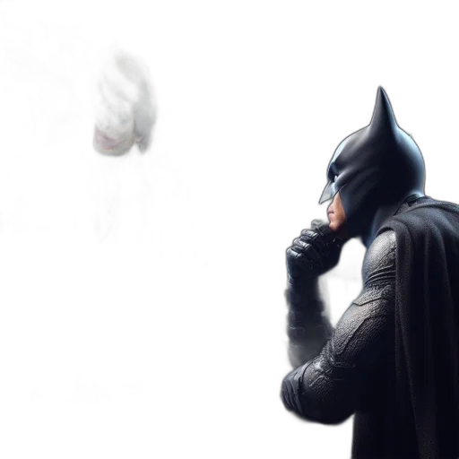 mask, concept art, comic book art, 3d render transparent PNG cut-out