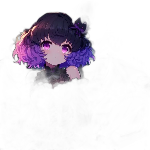 hair, creature, face, flower transparent PNG cut-out