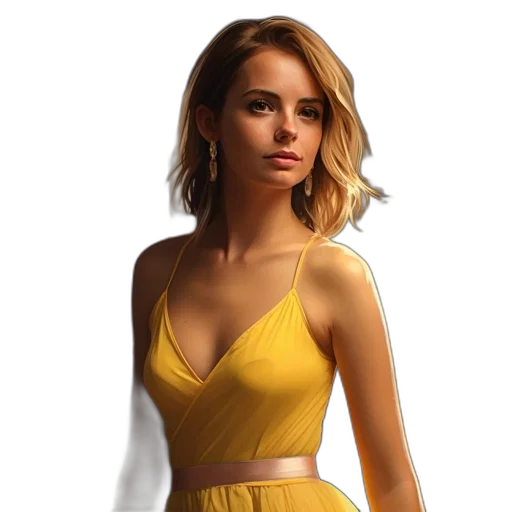 dress, jewelry, face, photorealistic transparent PNG cut-out