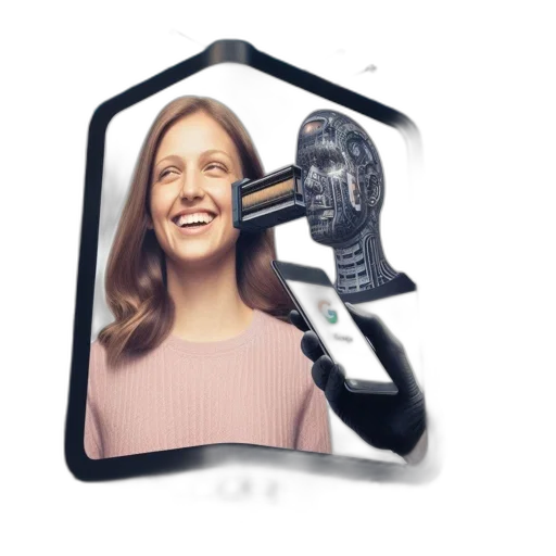 robot, face, mask, staff transparent PNG cut-out