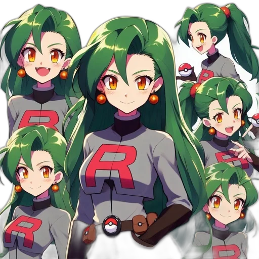 robot, staff, weapon, hair transparent PNG cut-out
