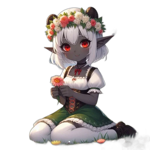 staff, flower, dragon, creature transparent PNG cut-out