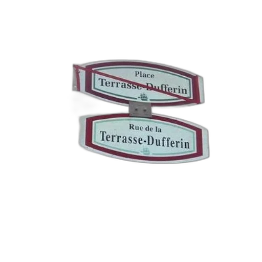 3d render, street, sign, french transparent PNG cut-out