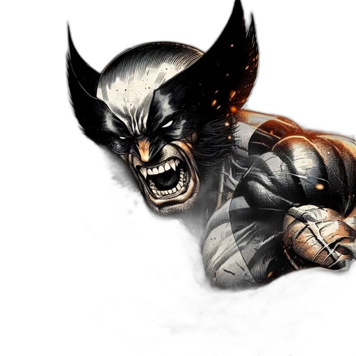 comic book art, concept art, fantasy art, photorealistic transparent PNG cut-out