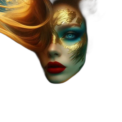 mask, face, hair, crown transparent PNG cut-out