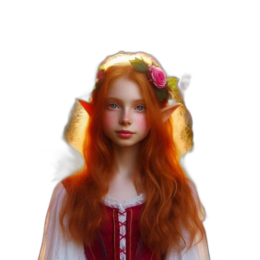 dress, crown, face, hair transparent PNG cut-out