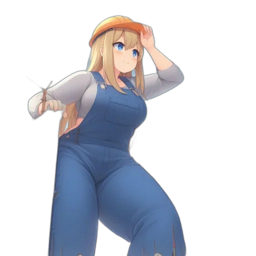 dress, hat, staff, robot transparent PNG cut-out