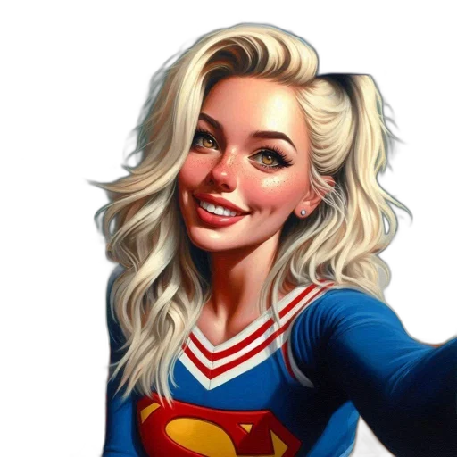 face, comic book art, cartoon, photorealistic transparent PNG cut-out