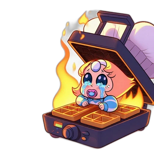 concept art, vaporwave, pixel art, fire transparent PNG cut-out