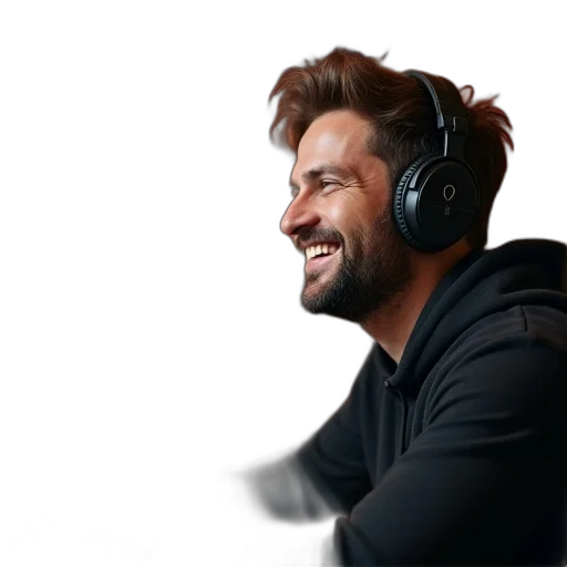 jacket, face, hair, robot transparent PNG cut-out