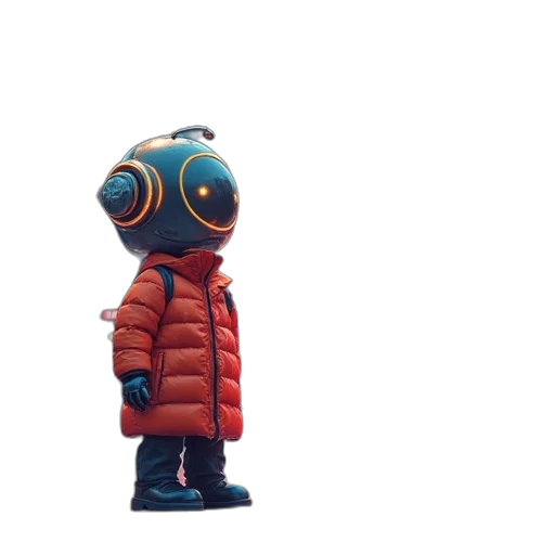 robot, jacket, creature, mask transparent PNG cut-out