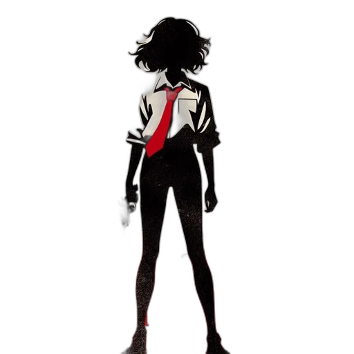 jacket, staff, hair, dress transparent PNG cut-out