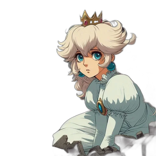 crown, staff, face, anime transparent PNG cut-out