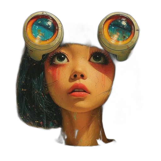 mask, robot, face, creature transparent PNG cut-out