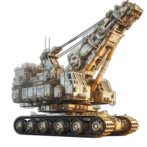 robot, weapon, 3d render, concept art transparent PNG cut-out