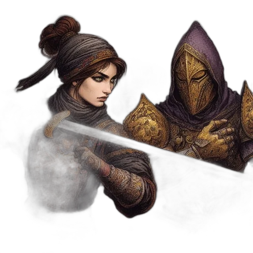 sword, staff, mask, weapon transparent PNG cut-out