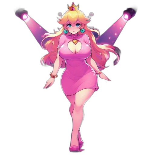 dress, staff, crown, weapon transparent PNG cut-out
