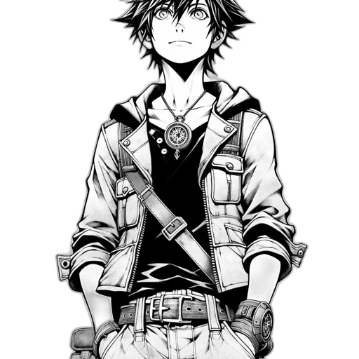 jacket, weapon, sword, staff transparent PNG cut-out