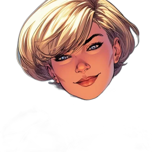 face, hair, crown, comic book art transparent PNG cut-out