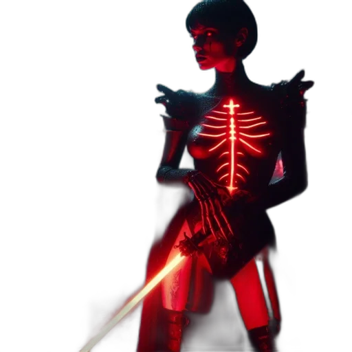 robot, sword, weapon, staff transparent PNG cut-out