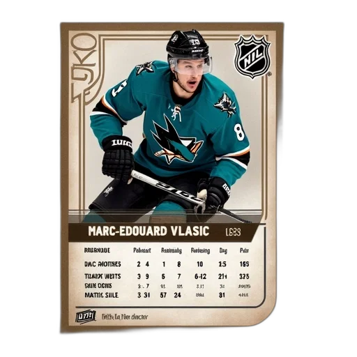hockey, card, featuring, player transparent PNG cut-out