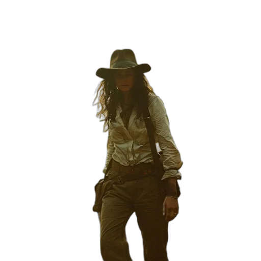 hat, jacket, staff, animal transparent PNG cut-out