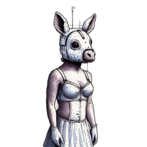 dress, mask, animal, creature transparent PNG cut-out