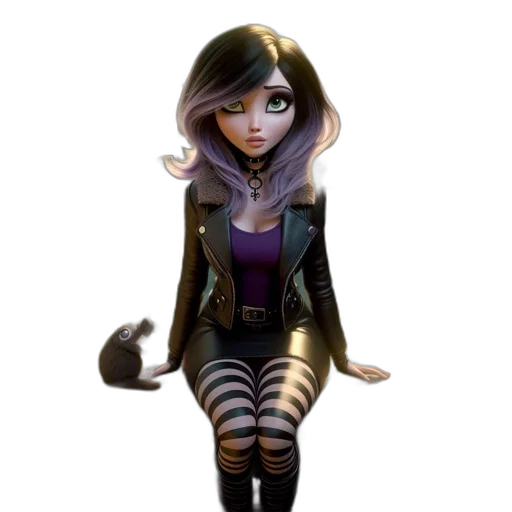 jacket, staff, dress, concept art transparent PNG cut-out