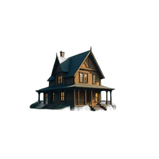 building, furniture, hat, 3d render transparent PNG cut-out