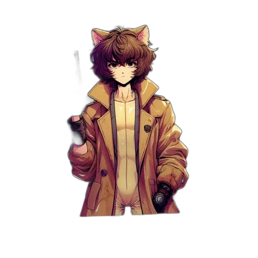 jacket, staff, animal, creature transparent PNG cut-out
