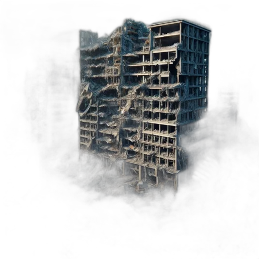 building, 3d render, concept art, photorealistic transparent PNG cut-out