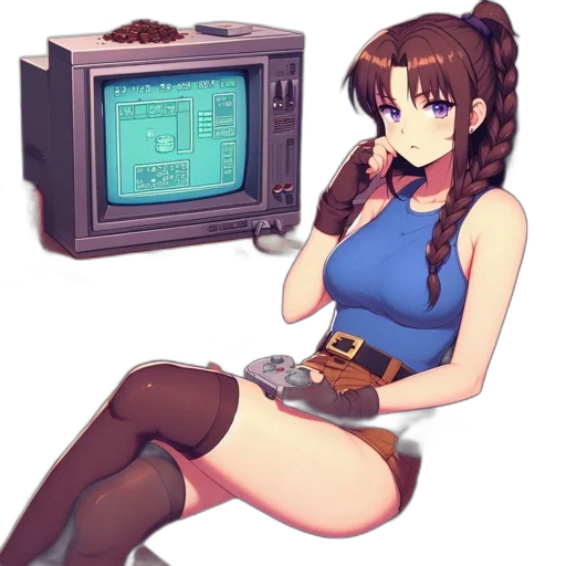 furniture, robot, weapon, pixel art transparent PNG cut-out