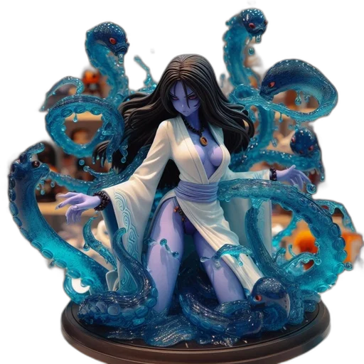 concept art, fantasy art, underwater, blue transparent PNG cut-out