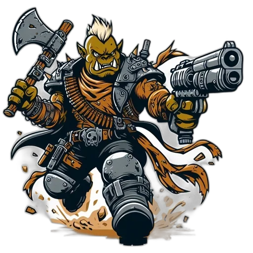 weapon, concept art, comic book art, fantasy art transparent PNG cut-out