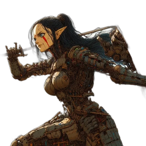 robot, weapon, sword, concept art transparent PNG cut-out