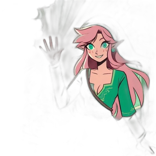 creature, dragon, dress, staff transparent PNG cut-out