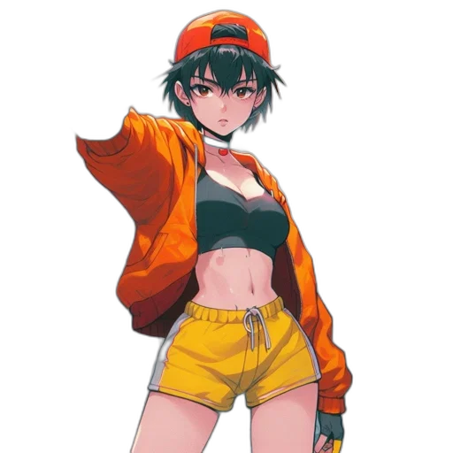 jacket, hat, staff, weapon transparent PNG cut-out