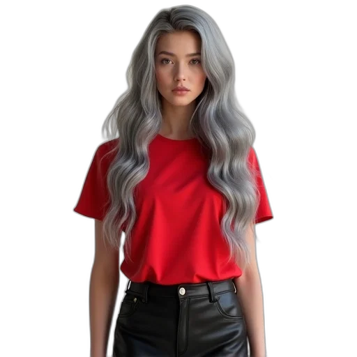 hair, jacket, dress, 3d render transparent PNG cut-out