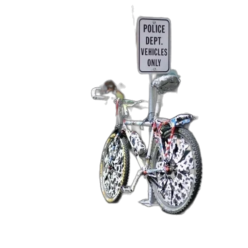 bicycle, cow, print, design transparent PNG cut-out