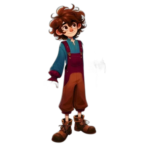staff, jacket, creature, hair transparent PNG cut-out