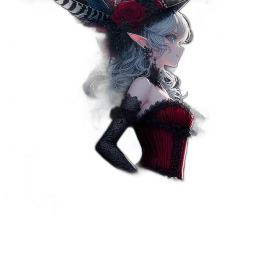 hat, mask, dragon, staff transparent PNG cut-out