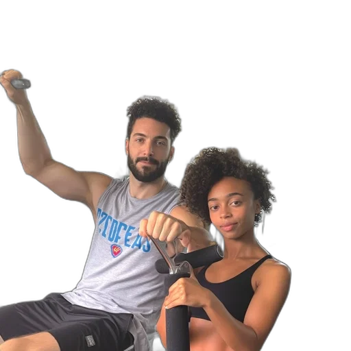 man, woman, exercise, gym transparent PNG cut-out