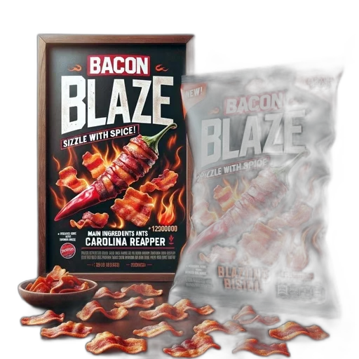 food, package, promotes, bacon transparent PNG cut-out