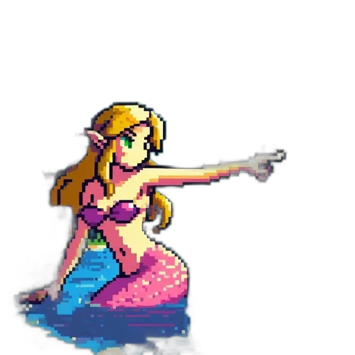 dress, staff, weapon, pixel art transparent PNG cut-out