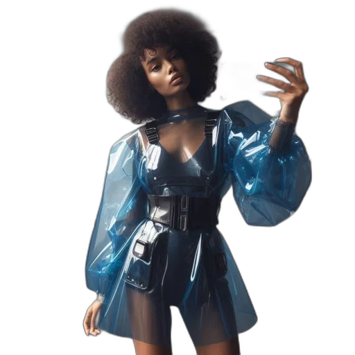 jacket, dress, blue, woman transparent PNG cut-out