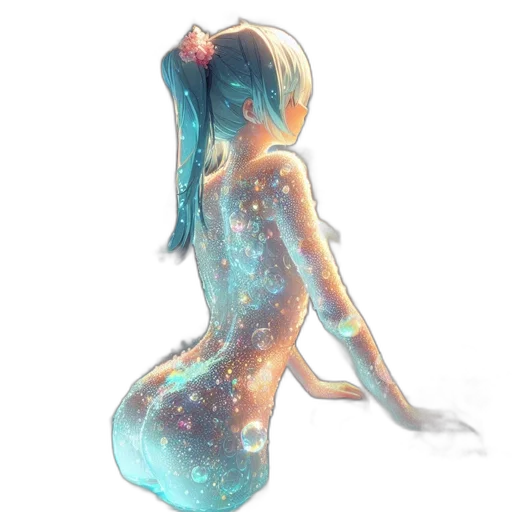 dress, creature, robot, staff transparent PNG cut-out