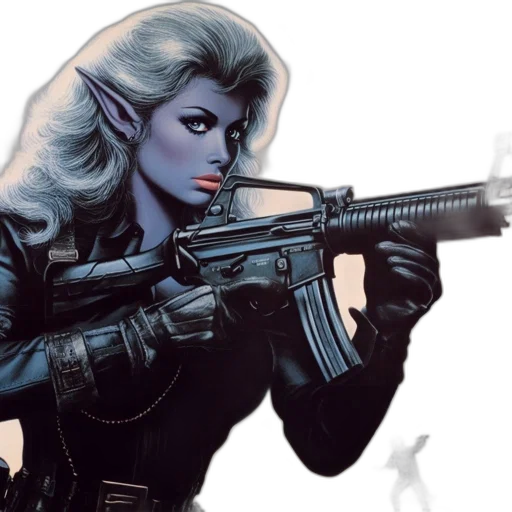 weapon, comic book art, concept art, fantasy art transparent PNG cut-out